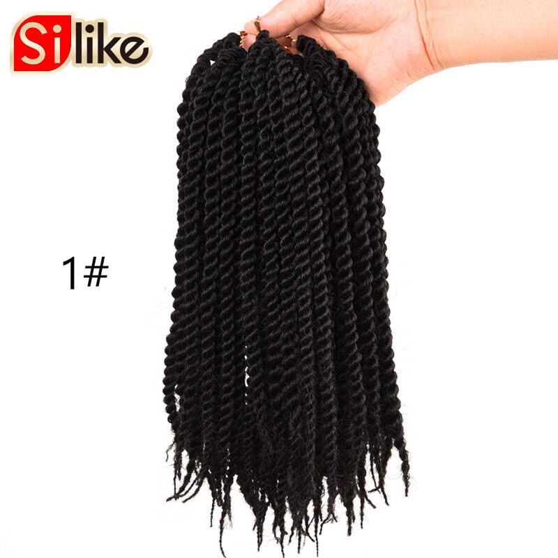 Synthetische Gehaakte Vlechten 24 Wortels Kids Senegalese Twist Haar 10 Inch Haak Twist Vlechten Haar Voor Kid Gehaakte Vlechten Haar: #1