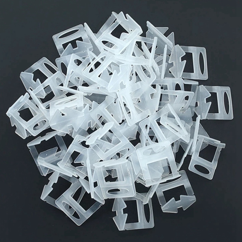 500 Pieces 1MM Tile Levelling System Spacer Clips Flooring Tiling Tool for Leveler Base Construction Tools Accessories