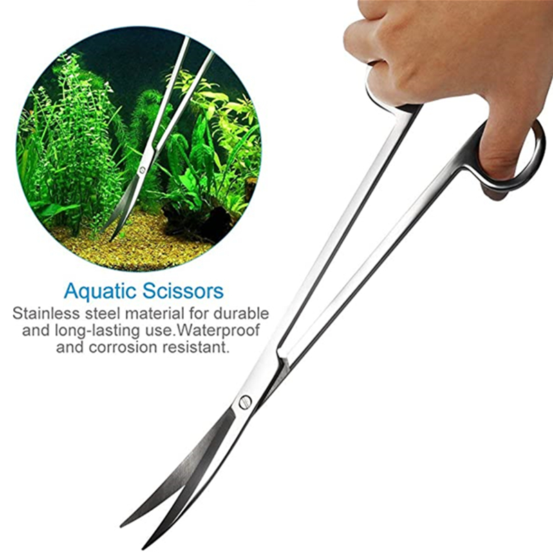Aquarium Accessoires Hard Roestvrij Staal Aquarium Gereedschap Schaar Pincet Planten Golf Schaar Aquarium Schoppen Cleaner Supplies