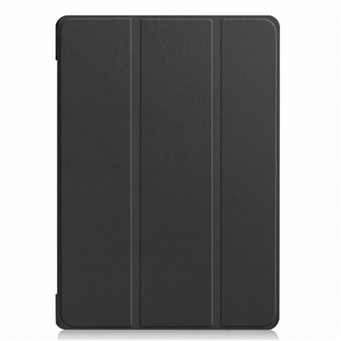 Painted leather 3 fold Magnetic cover case For Lenovo Tab E10 X104 Tablet released) for Lenovo Tab E 10 X104 tablet cover: ka si te-black