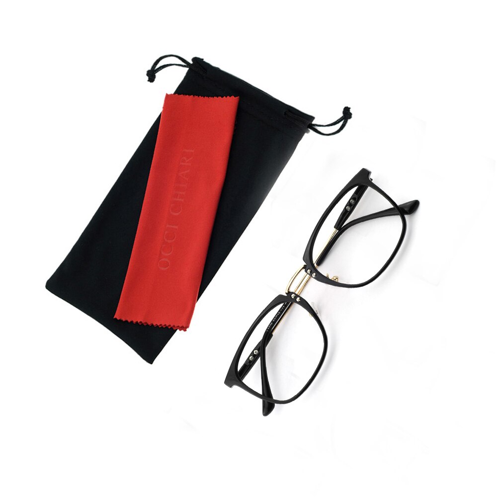 Korean Eye Glasses Frame Clear Lens Optical Eyeglasses Black Blue Eyewear Frames Spectacle for Men OCCI CHIARI OC2002