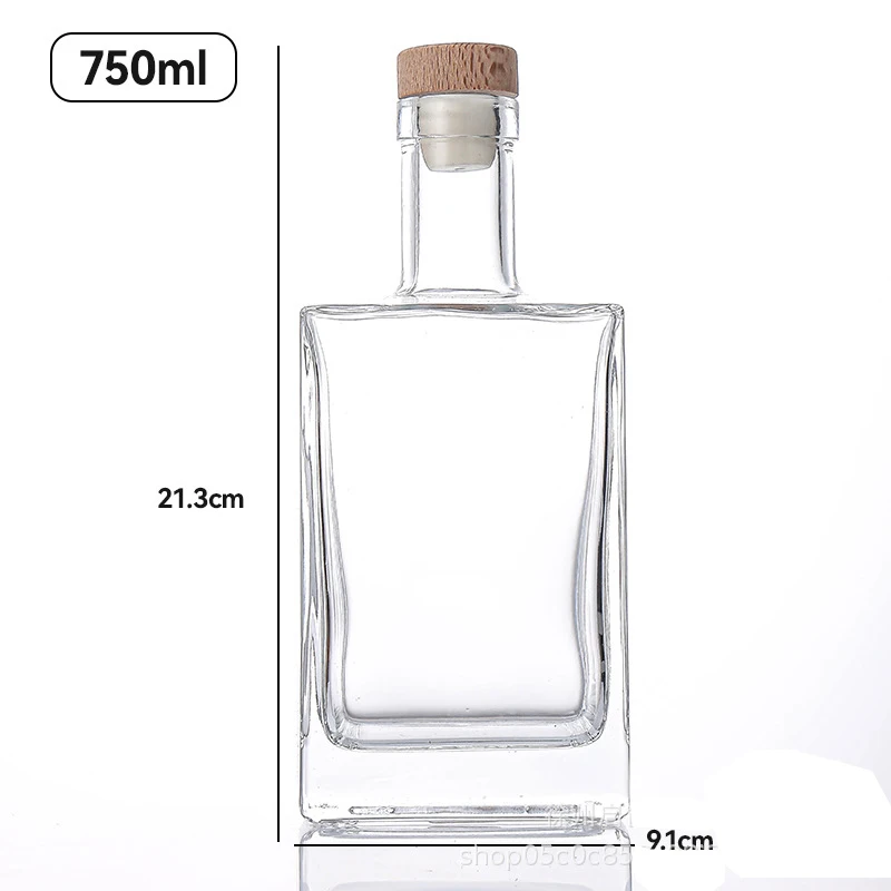 Bourbon-karaffel til whisky, skotsk whisky, spiritus, firkantet blyfri skotsk whisky-karaffel, premium vodka-karaffel: Citrongul