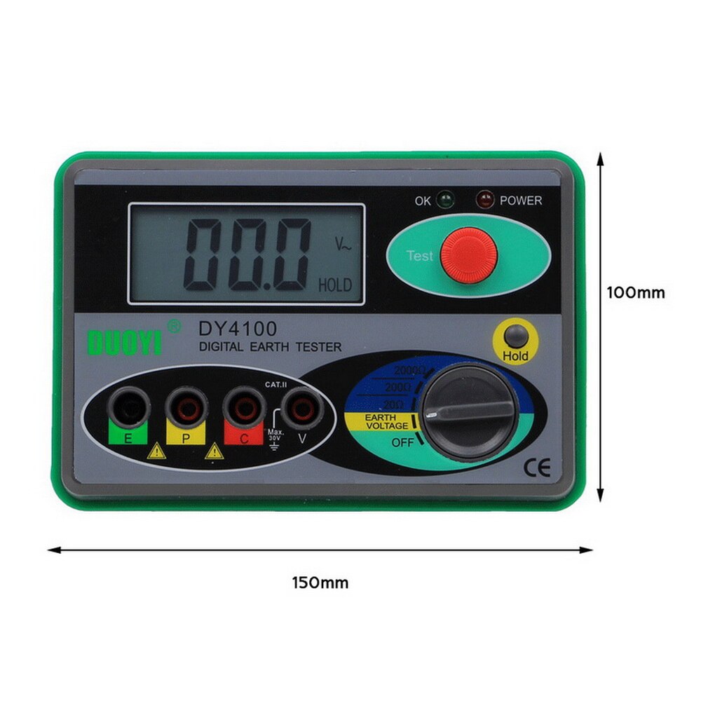 0-2000 Megohmmeter Digital Earth Tester Ground Resistance Tester Meter Real Digital Tester Digital Earth Ground