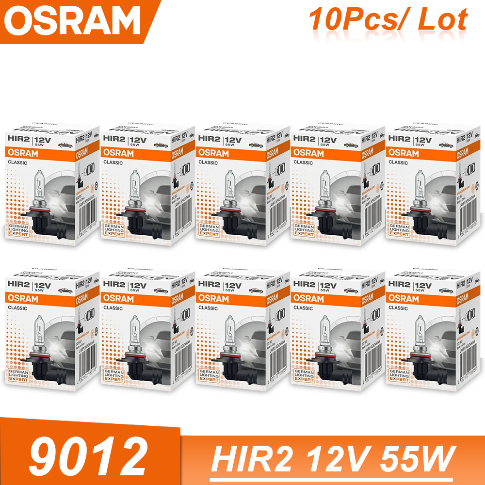 OSRAM HIR2 12V 55W PX22d 3200K 9012 faro halógeno clásico bombilla Original para coche lámpara automática haz alto/bajo estándar: Verde