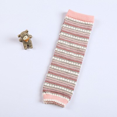 Ideacherry 1 par babypuder 30*8cm tegneserie 100%  bomulds crawling sikkerhed benvarmere sokker tilbehør spædbørn knæ tyk beskytter: C