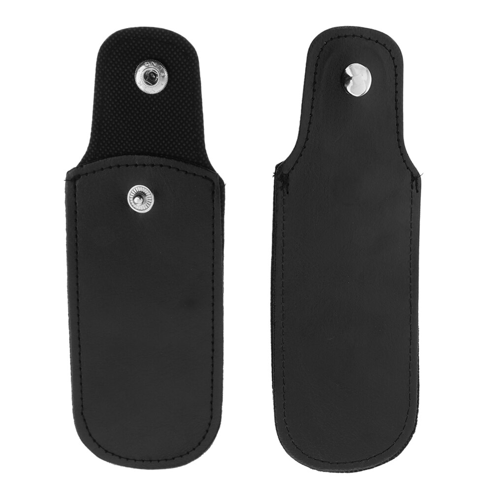 Funda de armónica para armónica, 2 uds., 10 agujeros, de cuero, para piezas de armónica, color negro
