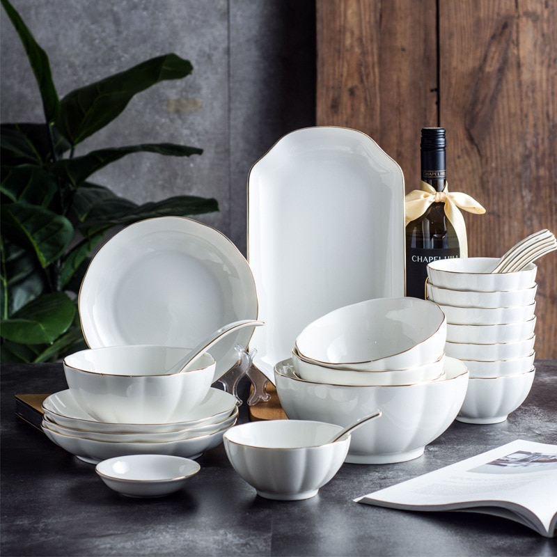 Dish Set Ceramic Plates and Dishes Bone China Tableware Plates ceramic dish dinner set plates and dishes plate dishes