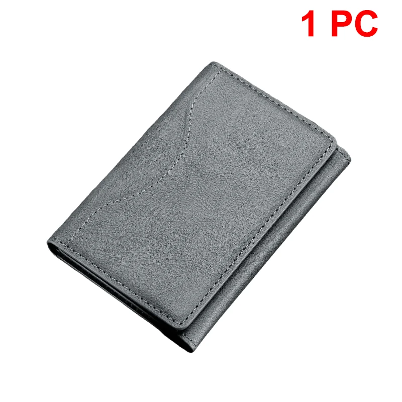 Trifold Magnetic Phone Wallet PU Leather Card Bag Magsafe Card Holder Wallet dla Apple IPhone 16 15 12 13 14 Pro Max Plus Mini: SZARY