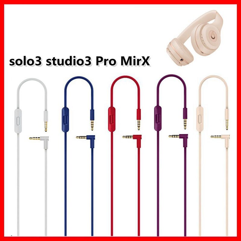 Cable de repuesto para auriculares Beats Solo/Solo HD/Solo2/Solo3/Mixr/studio2/studio3/pro, 3,5mm a 3,5mm
