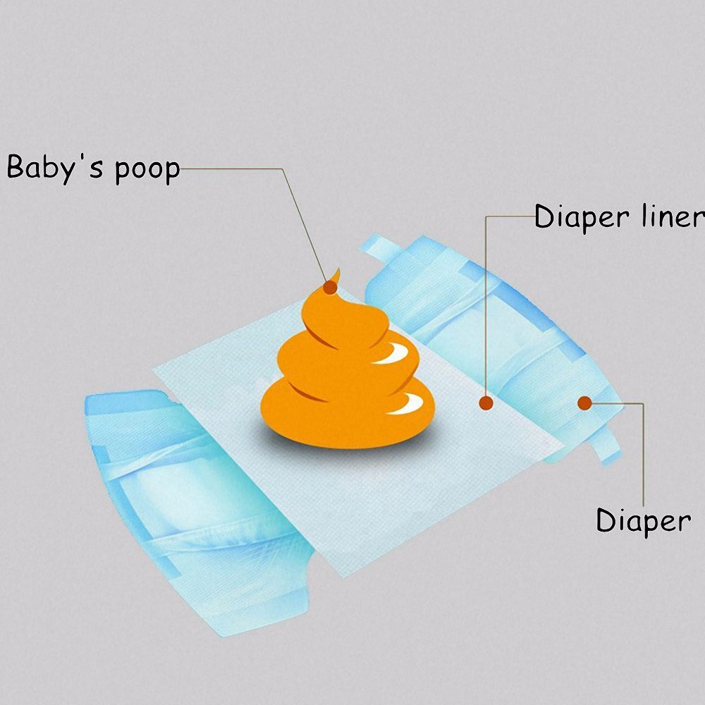 100 Sheets/pack Baby Flushable Biodegradable Disposable Cloth Nappy Diaper Insert Bamboo Liners Single Use Eco-friendly Cloth