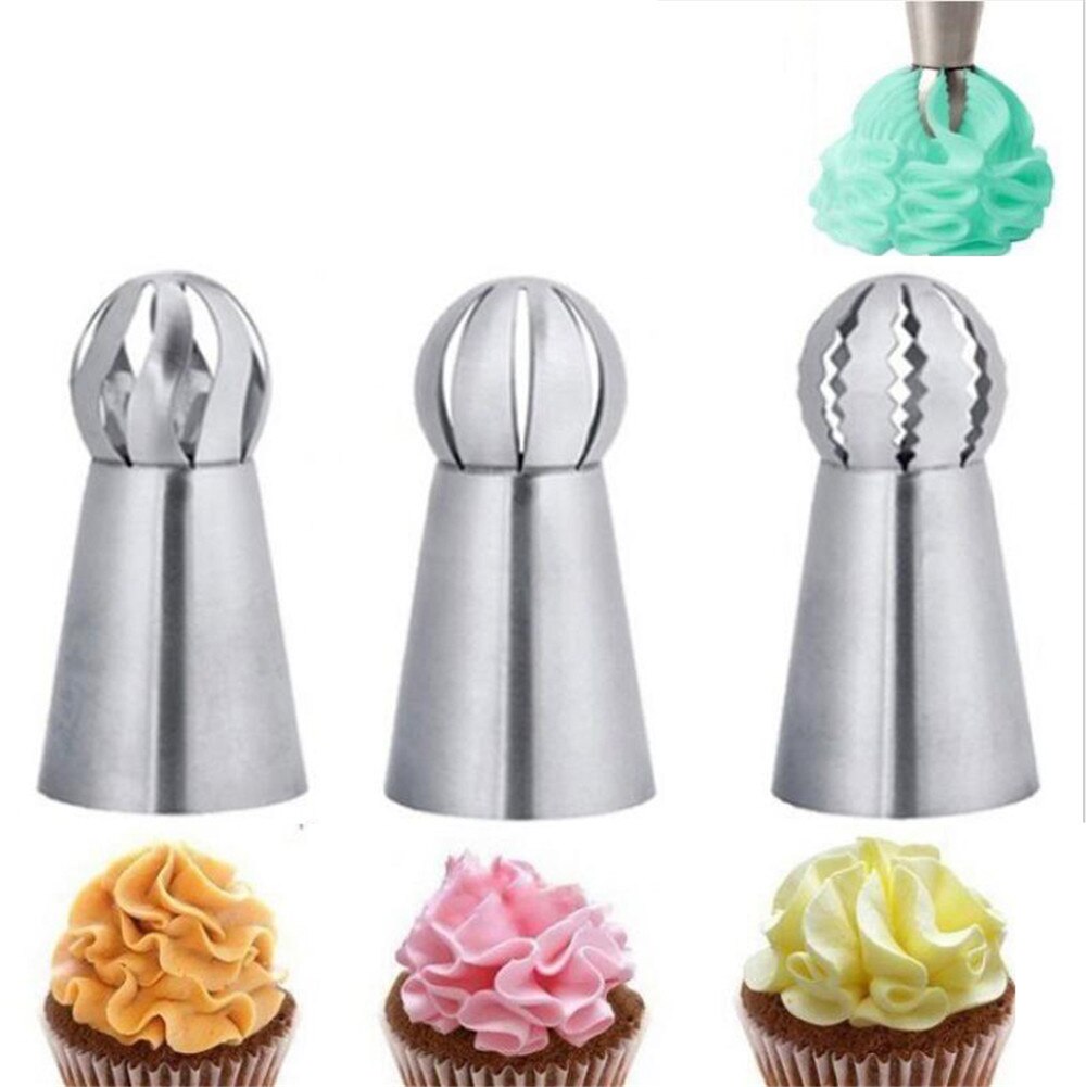 3/4/5/7 Pcs/set Large Icing Piping Nozzle Russian Pastry Tips Baking Tools Cakes Decoration Set Stainless Steel Nozzles Cupcake