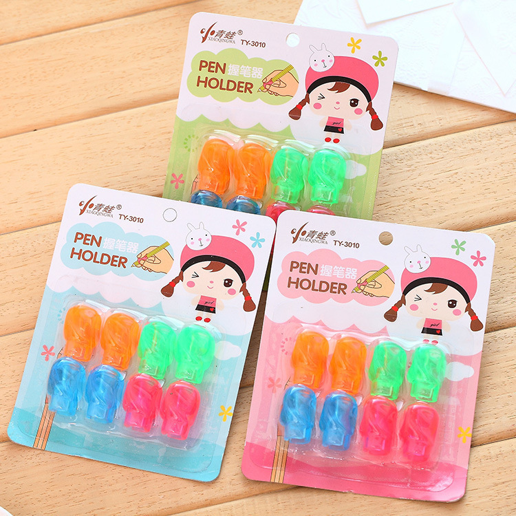 Lápiz de silicona para niños y estudiantes, Corrector de postura de escritura, pez delfín, 8 Uds.