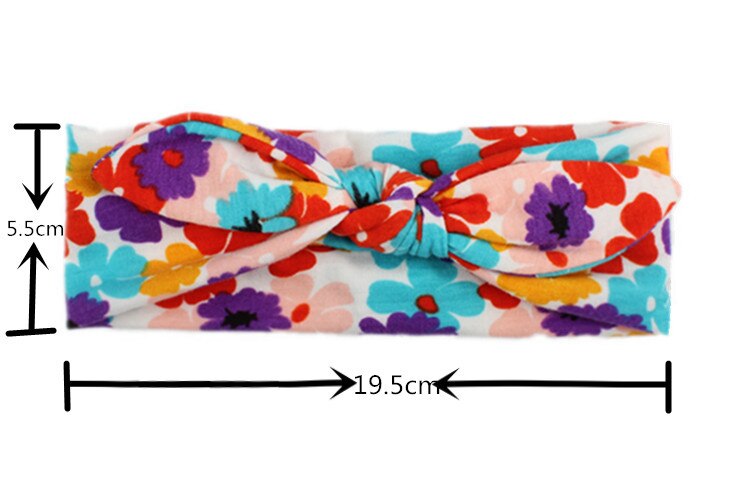 Europäische Frühling/Sommer Blumen- Baumwolle infantil Bogen Stirnband Heißer Elastische freundlicher Mädchen DIY Haar Zubehör Für Party