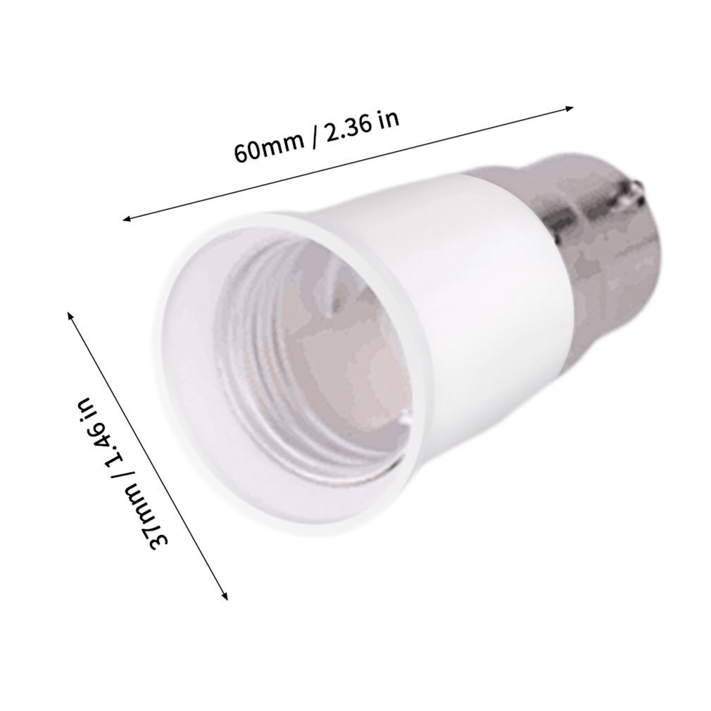 ICOCO White B22 to E27 Socket Light Bulb Lamp Holder Adapter Plug Extender Lampholder Converter Socket Change