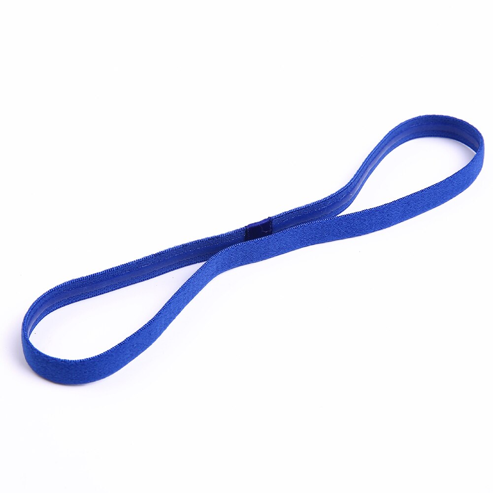 1 pz fasce per le donne calcio Yoga fasce per capelli puri antiscivolo gomma elastica sottile sport fascia uomo accessori per capelli copricapo: Blu