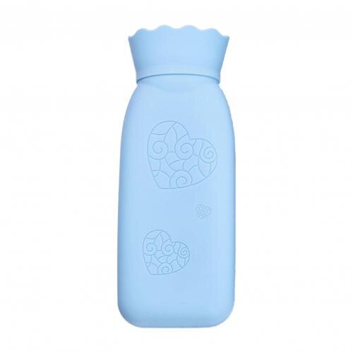 Hand Warmer Water Bag Warm Bottle Microwave Silicon Termofor Gumowy Kids Foot Neck Outdoor Heating Freezer Colding: Blue