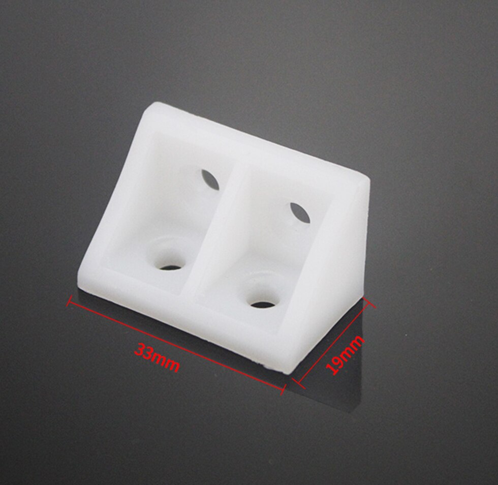 Furniture Cabinet 33x20x20mm Nylon Corner Braces Angle Bracket White Corner Brace 20pcs