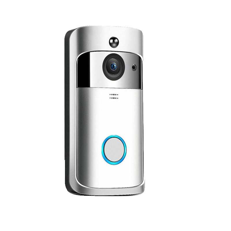 Smart Ip Video Intercom Wifi Video Deurtelefoon Deurbel Wifi Deurbel Camera Ir Alarm Draadloze Beveiliging Camera: Zilver