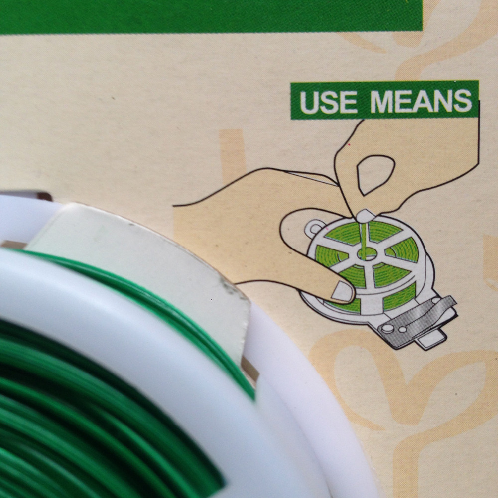 50m Tuin Tie Wire Cable Reel Met Cutter Groene Reel PVC Gecoat Plant Ondersteuning Flexibele