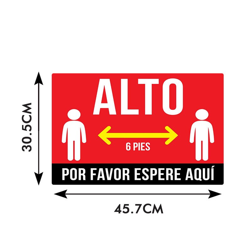 Public Warning Stickers Keep Distance Safety Warning Sign Adhesive Tapes DIY Sticker For Mall Store Factory School: T10