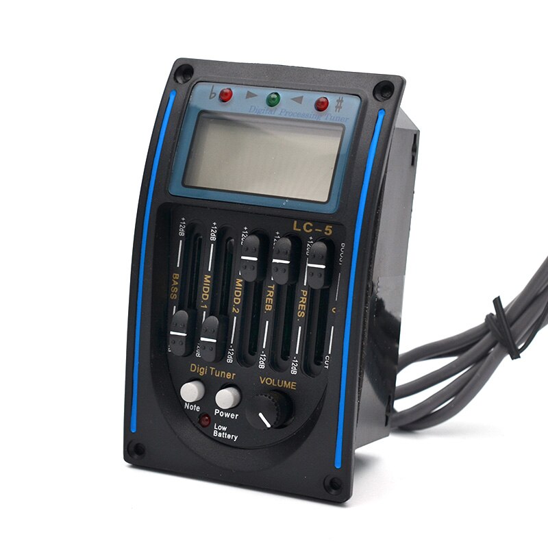Lc -5 5 bånds akustisk gitar eq/lc -4/ lc -5 rød farge/lc -5 batteriboks til akustisk gitar: Lc -5 blå