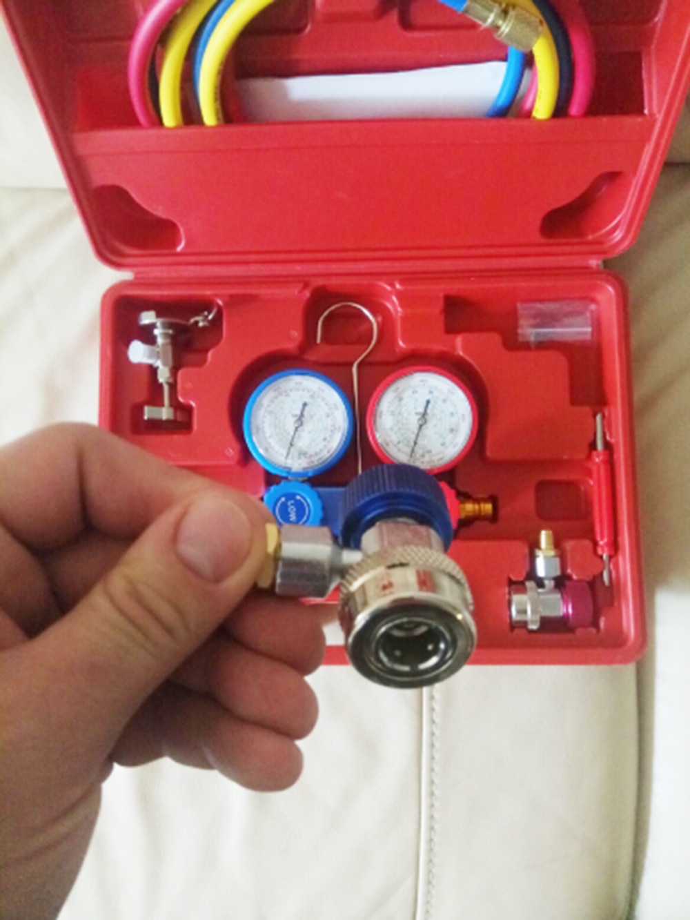 R134A HVAC A/C Refrigeration Kit AC Manifold Gauge Set Auto Service Kit Car Air Conditioning Repair Fluorine Filling Tool