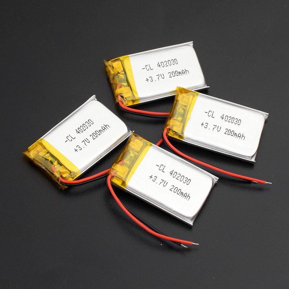 Ycdc 1 st 200 mah 3.7v 402030 042030 litium li-polymer batteri laddningsbara li-po batterier för bluetooth gps  mp3 mp4 mp5 psp