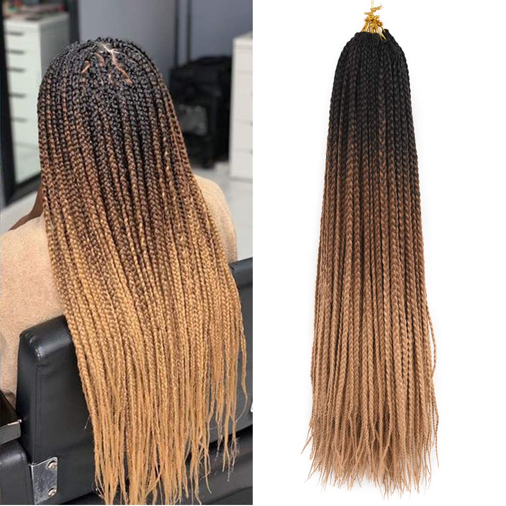 Tresses synthétiques au Crochet ombré 22 brins, tresses longues arc-en-ciel pour tresses africaines