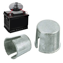 2X Car Battery Terminal Converters Positive Negative Post Electrical Components Repair Shims Worn Loose Posts Replacement Shims