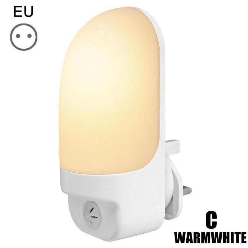 Automatic LED Night Light Plug in Energy Saving Dusk Dawn bedroom lamp bedside lamp Kids 2 Table Light Sensor L5V7