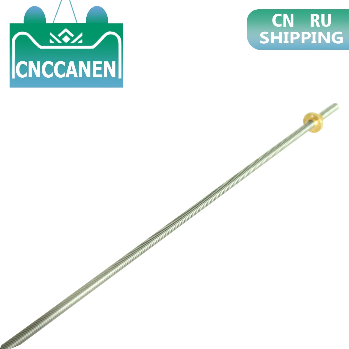 T8 8mm Lead Screw Pitch 2mm Lead 2mm 150 200 250 300 350 400 500 600 1000 1200 mm with Brass Nut For CNC 3D Printer RU