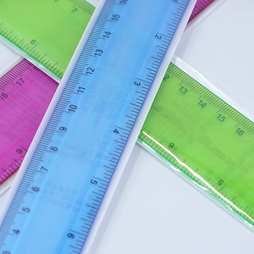 30cm Kawaii Plastic Flexible Ruler School Measuring Tool Drawing Template Promotional Ruler Korean School Supplies Stationery