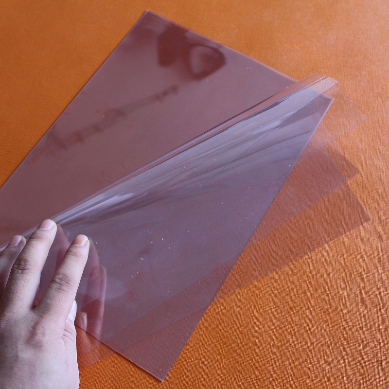 Portemonnee kaart plastic film handleiding DIY Lederen Billfold transparant vel