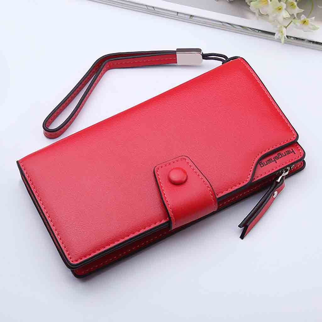 Women's Wallet Folds Casual Pure Color Large-capacity Clutch Soft Multi Wallet For Credit Cards Women #G2