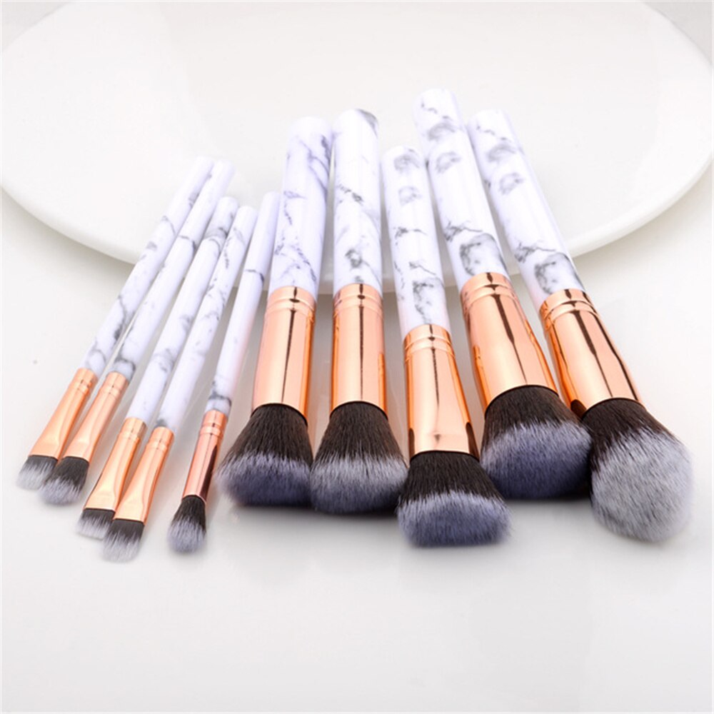 Fld 10 stuks kabuki premium synthetische make-upkwasten foundation poeder blending spons oogschaduw wimpers wenkbrauw make-up kwastenset: Stijl 6