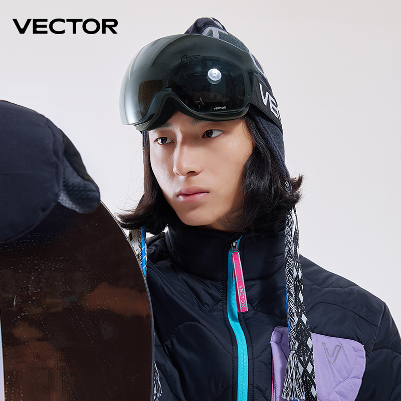 VECTOR OTG gafas de esquí Snowboard mujeres hombres gafas de esquí UV 400 gafas de protección contra la nieve adulto doble espejo esférico magnético