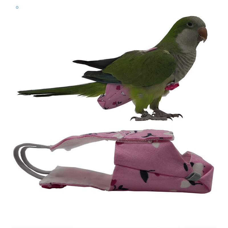Parrot Luier Met Bowtie Leuke Kleurrijke Fruit Bloemen Valkparkiet Duiven Kleine Medium Huisdier Vogels Vlucht Pak Kleding Pet Supply