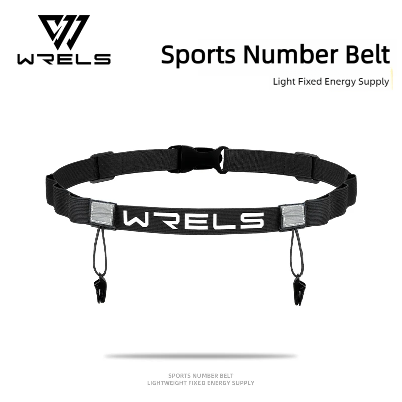 WRELS Running Bib Holder Race Belt Runner Bib Strap Race Number Belt for Triathlon Marathon Runing Cycling Adjustable Waist Belt
