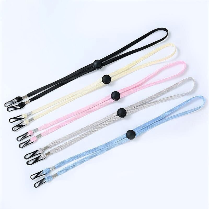 10pcs Adjustable Hanging Neck Mask Lanyard Extension Strap For The Back Of The Head Or The Neck With Clip For Children