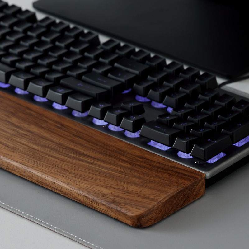 Massief houten toetsenbord Polssteun Palmpad Mechanisch toetsenbord Ergonomisch kussen 87/98/104/108 toetsen Geschikt voor meerdere maten Op maat