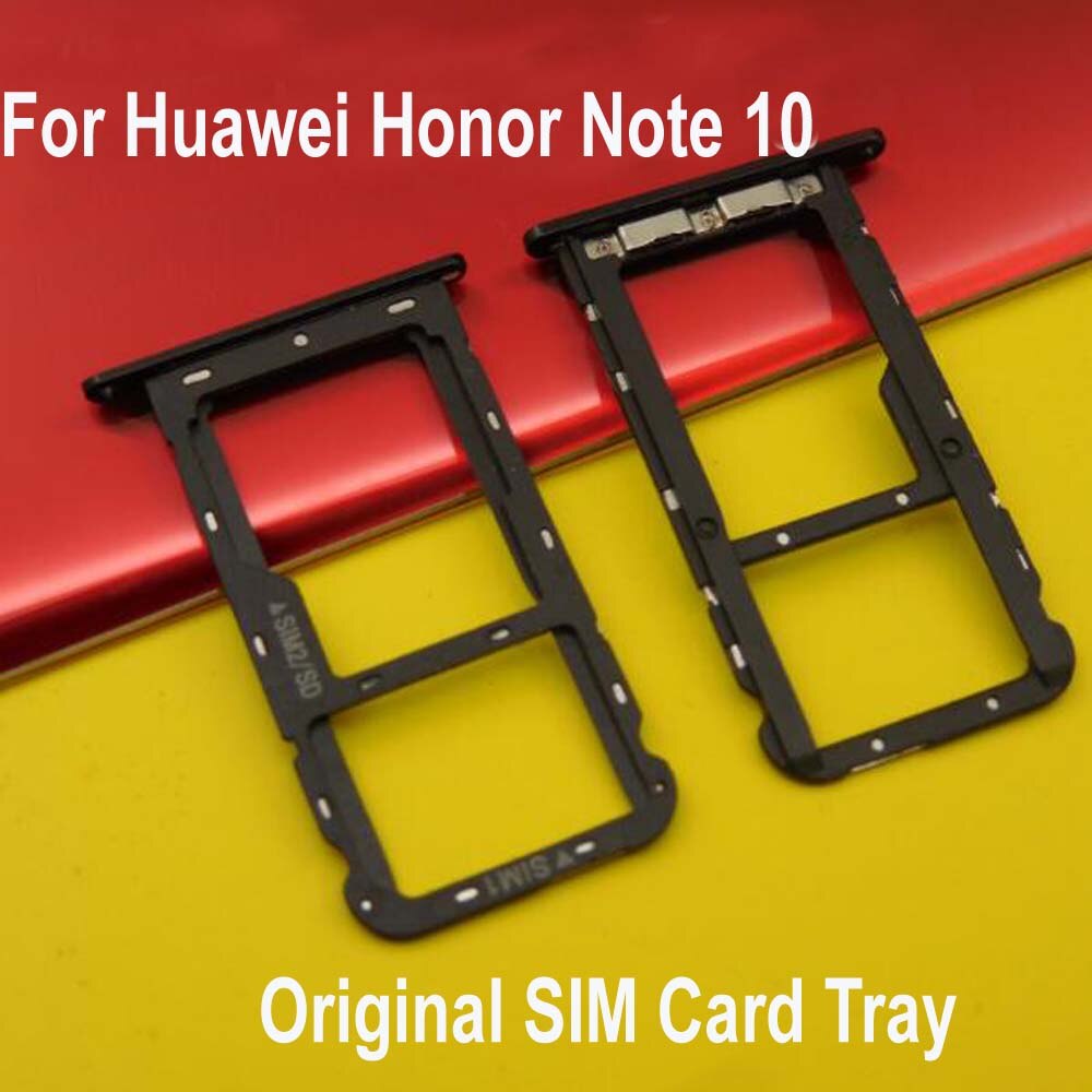 Original Sim Karte Leser Tablett SD Slot Hafen Adapter Socke Halfter Für Huawei Honor Hinweis 10 Hinweis10 RVL-AL09 Telefon biegen kabel Teile