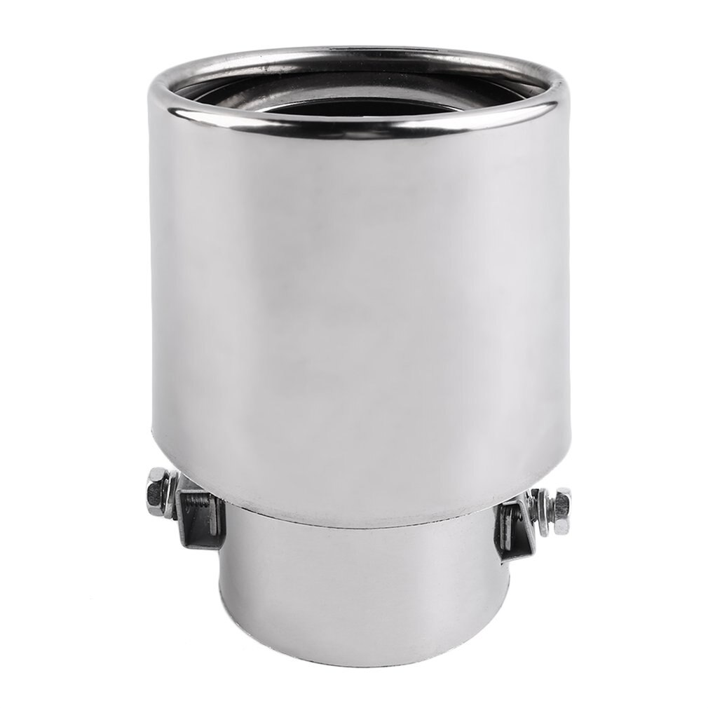 Universal Car Exhaust Muffler Tip Stainless Steel Pipe Chrome Trim Modified Car Tail Throat Liner Pipe Exhaust System
