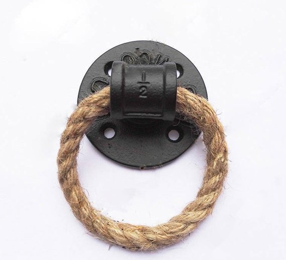 1.26 '' vintage ringskuffer knopper hamp reb sort bronze garderobe skab trækskab knapper håndtere møbler hardware
