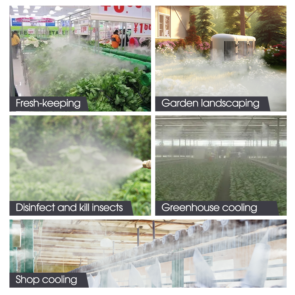 Buses de brumisation basse pression 6mm, système de refroidissement à connecteur rapide, verrouillage coulissant, Irrigation de jardin, pulvérisateur à atomisation Fine, poussée d'eau