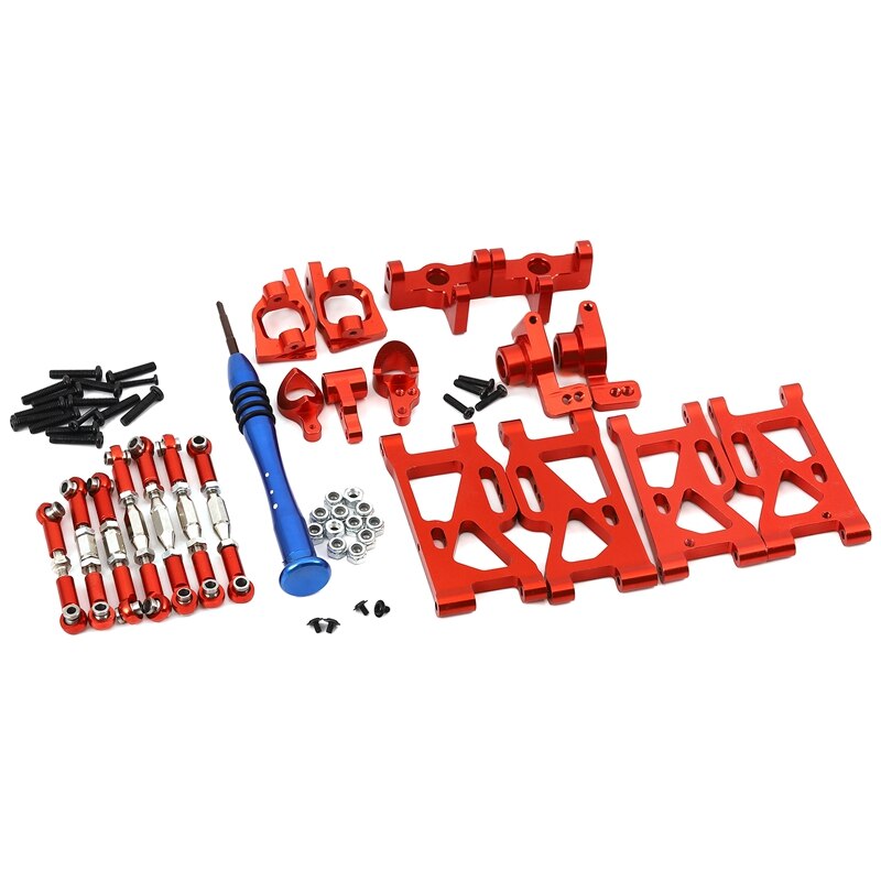 For wltoys 1:14 car upgrade parts metal steering rocker arm base c rear 144001 rc seat servo pull rod