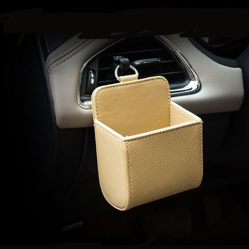 PU leather car socket vents trash can car phone seat bag storage bag for Kia Rio K2 K3 K5 K4 Cerato,Soul,Forte,Sportage R,SORENT