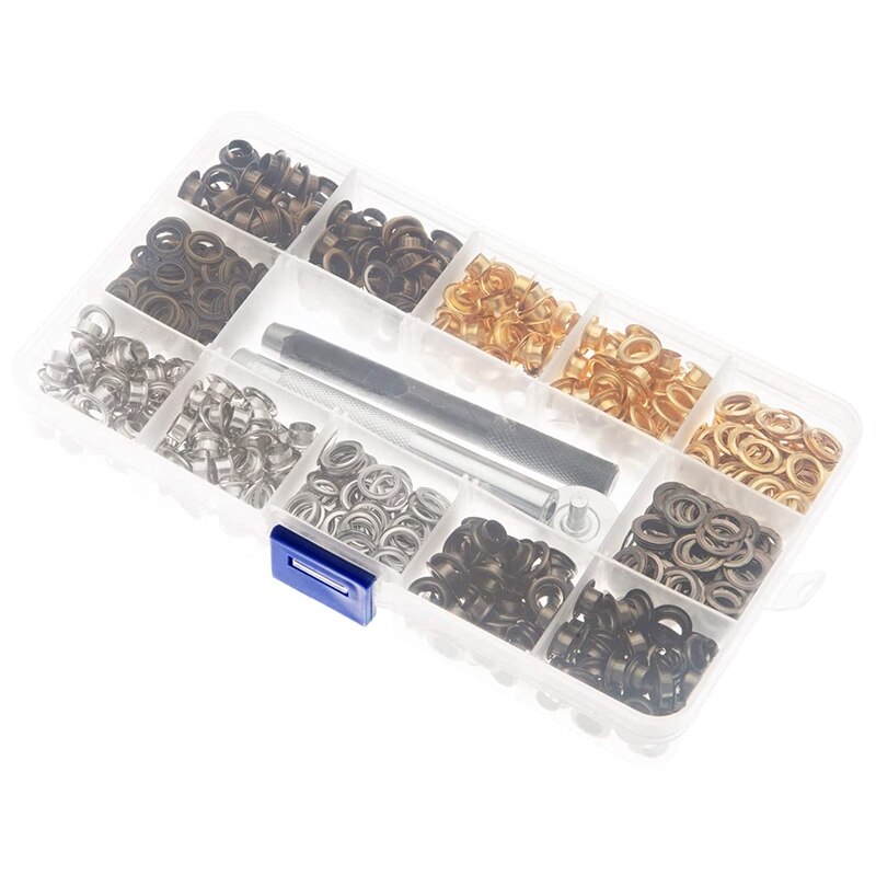 Grommets Eyelets Grommets Kit 400 Sets, Eyelets with 3 Installation Tools for Craft Making,Repair and Decoration.