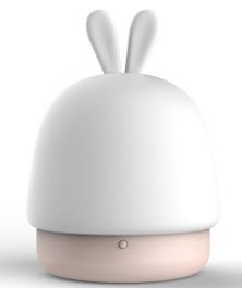 LED bed lamp cartoon rabbit USB light silicone material cartoon lamp for: Pink