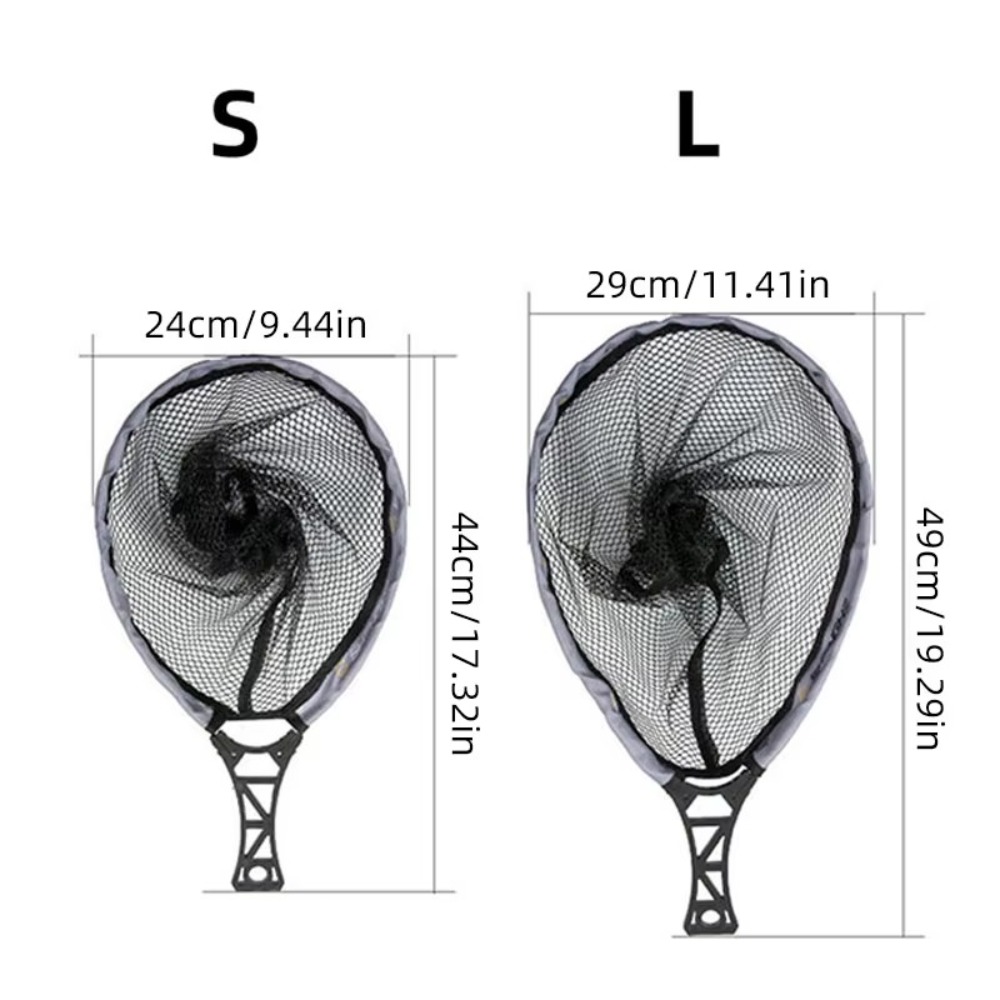 Rete da pesca portatile in tessuto nano maglia Testa anti-gancio Approfondimento Guadino da pesca Accessori per attrezzi da pesca neri
