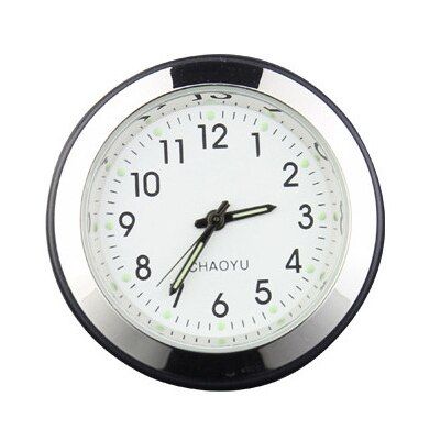 Luminous Auto Gauge Clock Mini Car Air Vent Waterproof Quartz Clock with Clip Air Outlet Watch Clock For Styling Car Accessories: Clock White